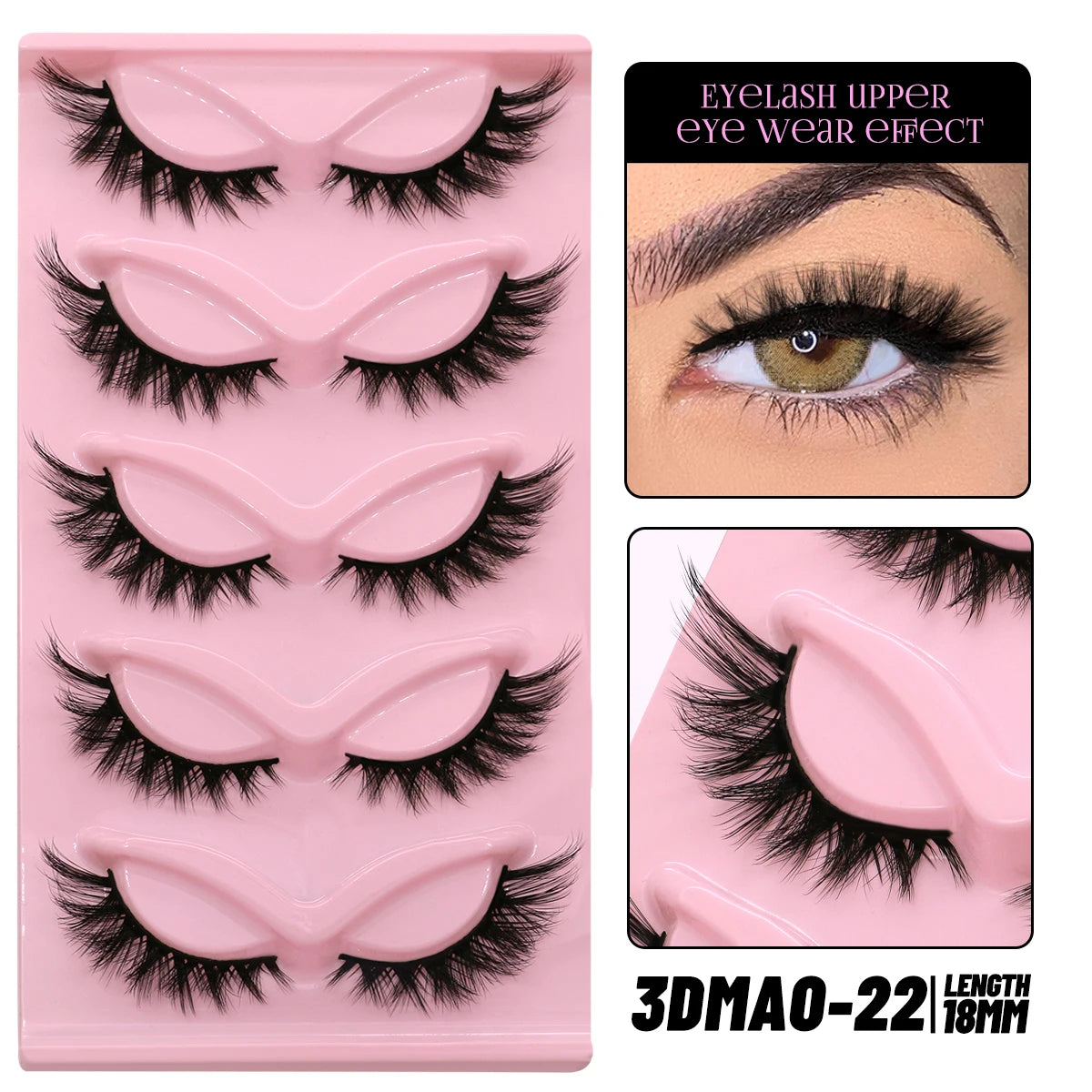 Optional 5Pairs 20Pairs Russian Strip Lashes 3D Mink Lashes Natural Dramatic Style Household Salon Eyelash Supply