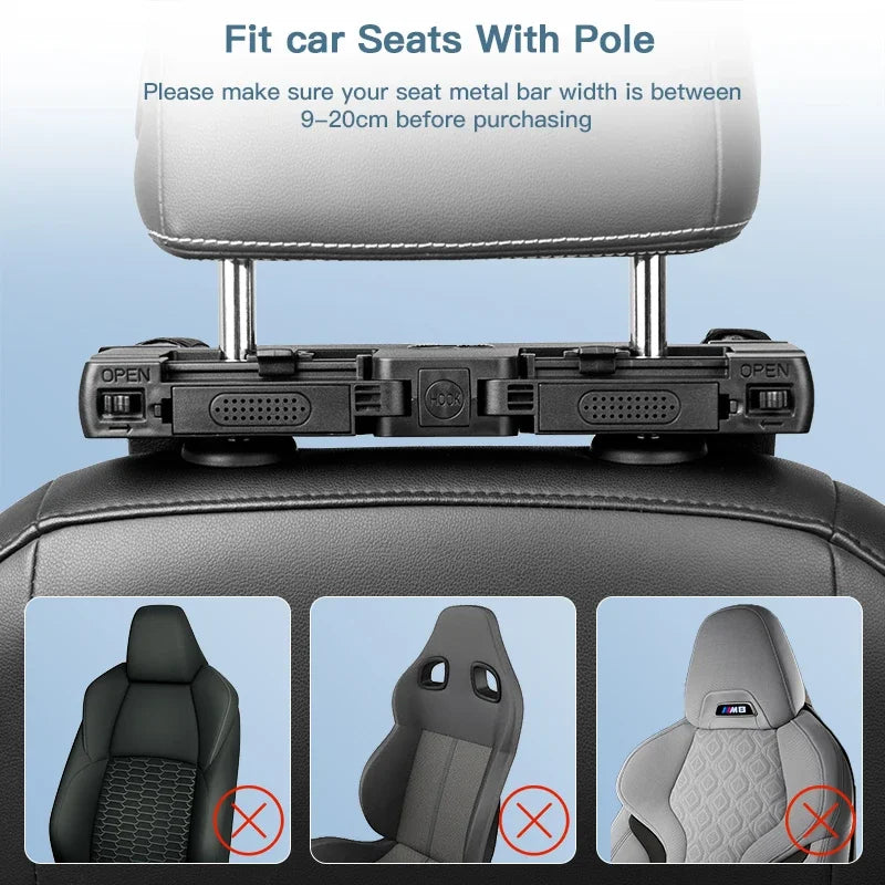 Car Headrest Pillow,Thickened Memory Foam Road Pal Headrest,Neck Support Pillow,180° Adjustable Car Headrest,Travel Car Sleeping