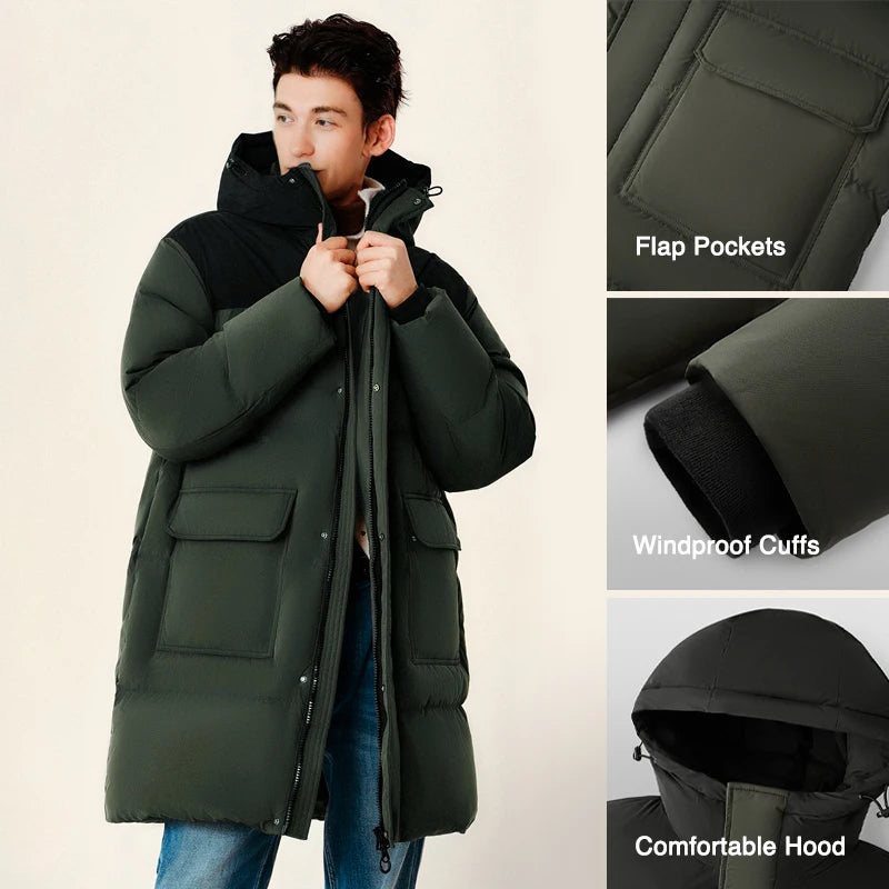 Semir Men's Premium Long Down Jacket | Waterproof