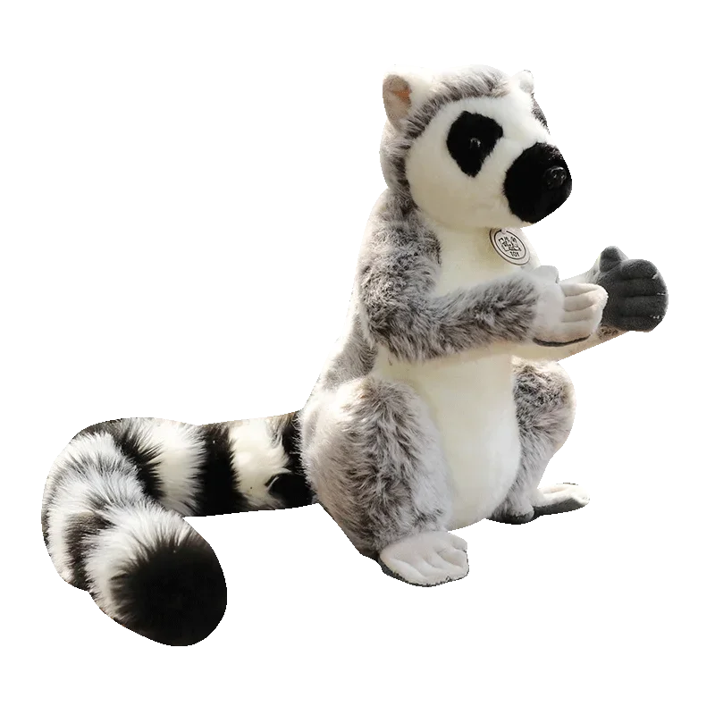 28cm Wild Lemur Plush Toy – Lifelike Stuffed Animal