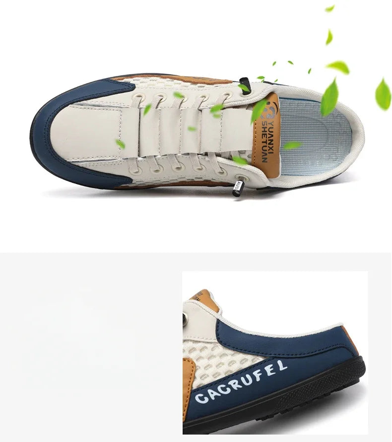 Men's Fashion Soft-Sun Half Slippers Summer Men Trendy Bottom Casual Shoes Soft Sole Support Shoes Sneakers Men's Shoes