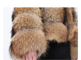 Luxury Women’s Real Raccoon & Fox Fur Jacket | Premium Winter Outerwear