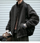 Japanese Vintage Polar Fleece Jacket Men Winter High Quality Thick Jacket Korean Streetwear Loose Couple Trendy Warm Coat Male