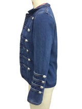Women’s Vintage Stand Collar Denim Jacket – Retro Slim Fit Harajuku Jeans Coat