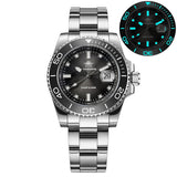 ADDIESDIVE Quartz Watch Men Ceramic Bezel 41mm Gradient Orange Dial AR Coated Glass Luminous Waterproof 200m Diving Watch New
