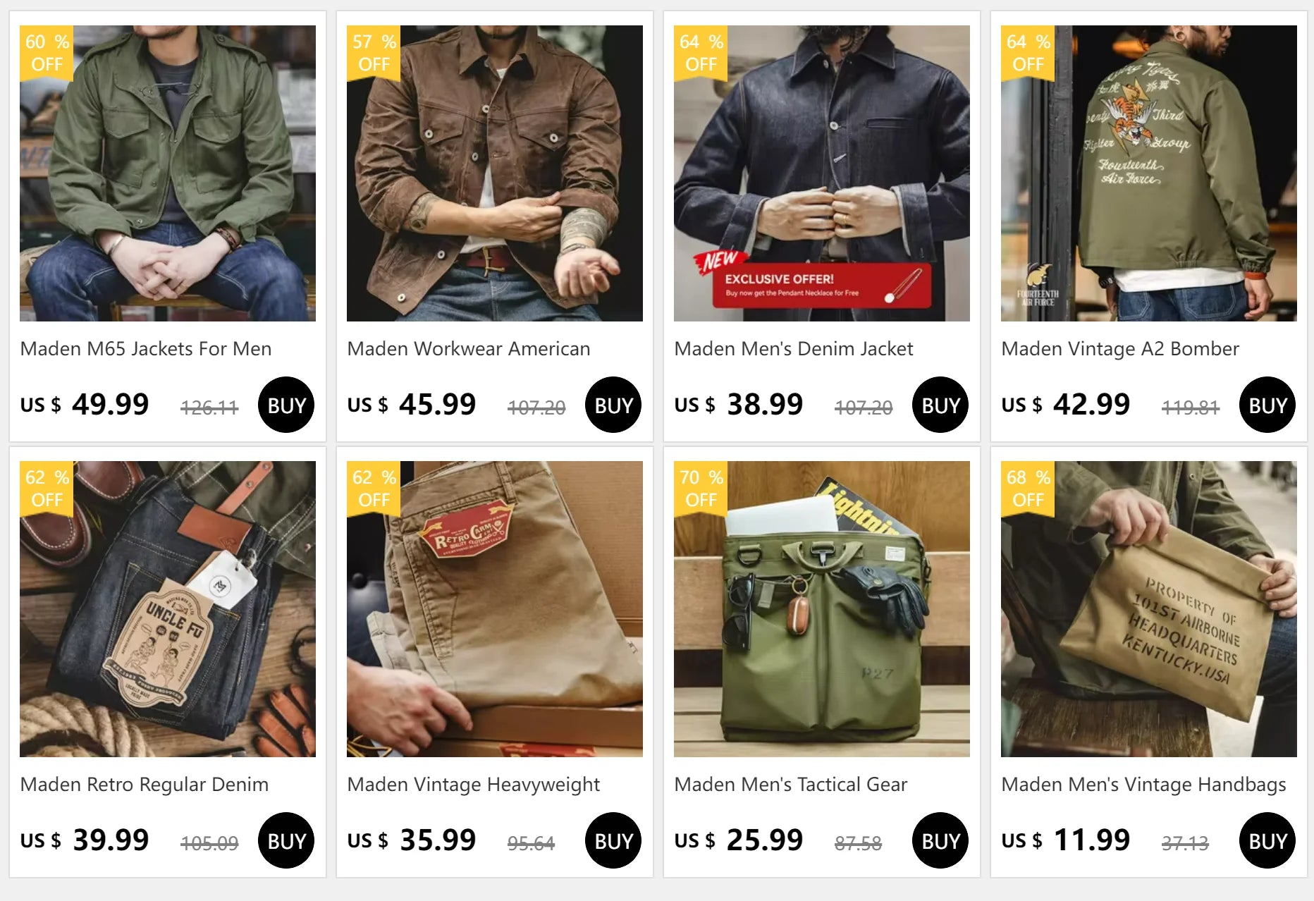 Maden Retro Heavyweight Canvas Detroit Jacket Corduroy Collar Hunting Short Zip-Up Jacket with Pockets Men's Autumn Outerwear