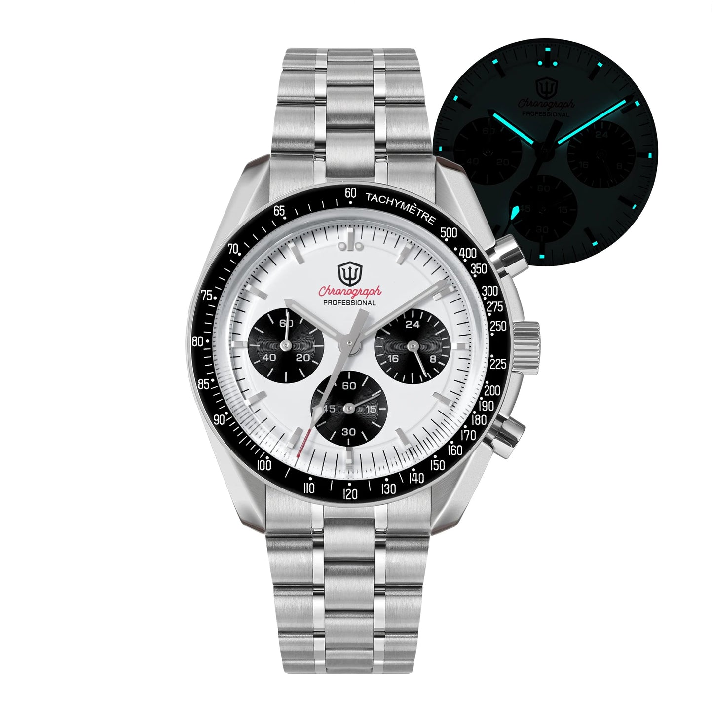 Watchdives New WD1863 39mm Watch VK63 Quartz Chronograph Movement BGW9 Luminous 10Bar Waterproof 39mm Vintage Watches