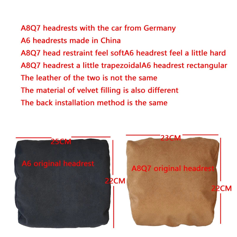 Car Seat Neck Top Quality Support Pillow Soft Headrest With Adjustable Strap from A6 A7 Q7 Q5L for A3 A4 A5 A6 A7 A8 B6 B7