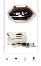 Zency Vintage Genuine Leather Handbag for Women Large Capacity Brown Crossbody Designer Shoulder Bag 2026 Summer Beige Sac Bolsa