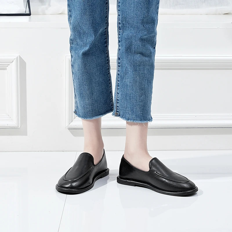 DIMANYU Women's Genuine Leather Loafers – Elegant Flats