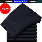 Men's Cotton Straight-Leg Casual Trousers