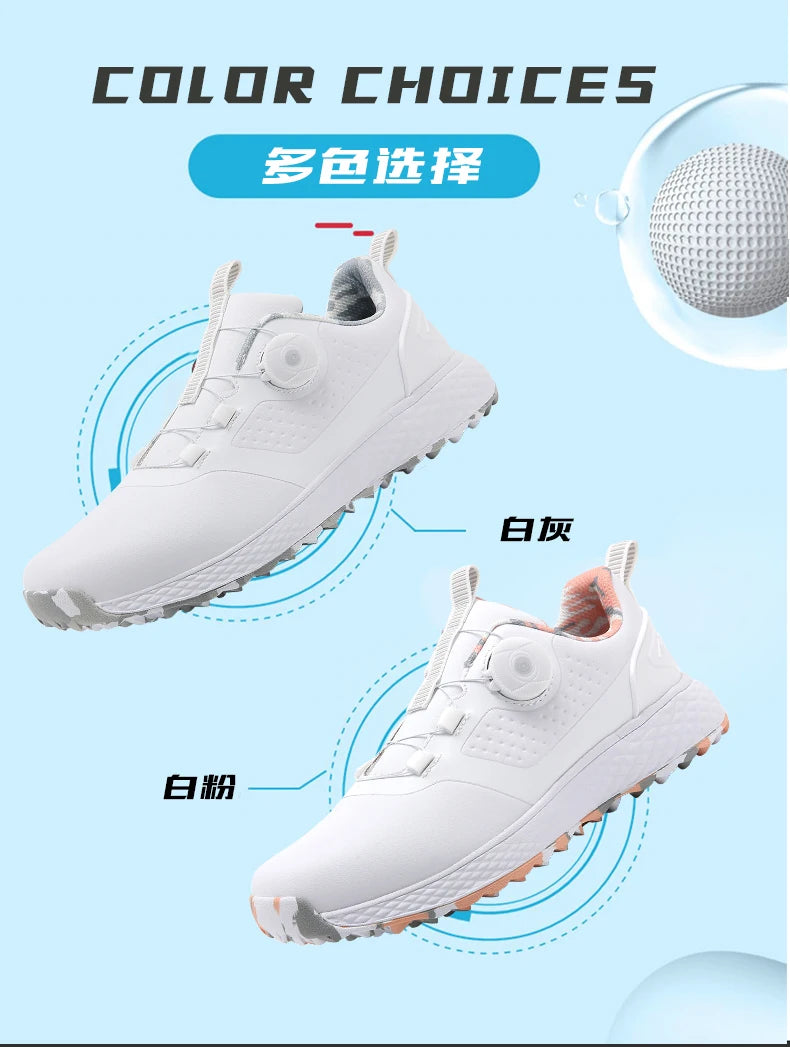 Men's Waterproof Golf Sneakers – Quick-Lacing Professional Golf Shoes
