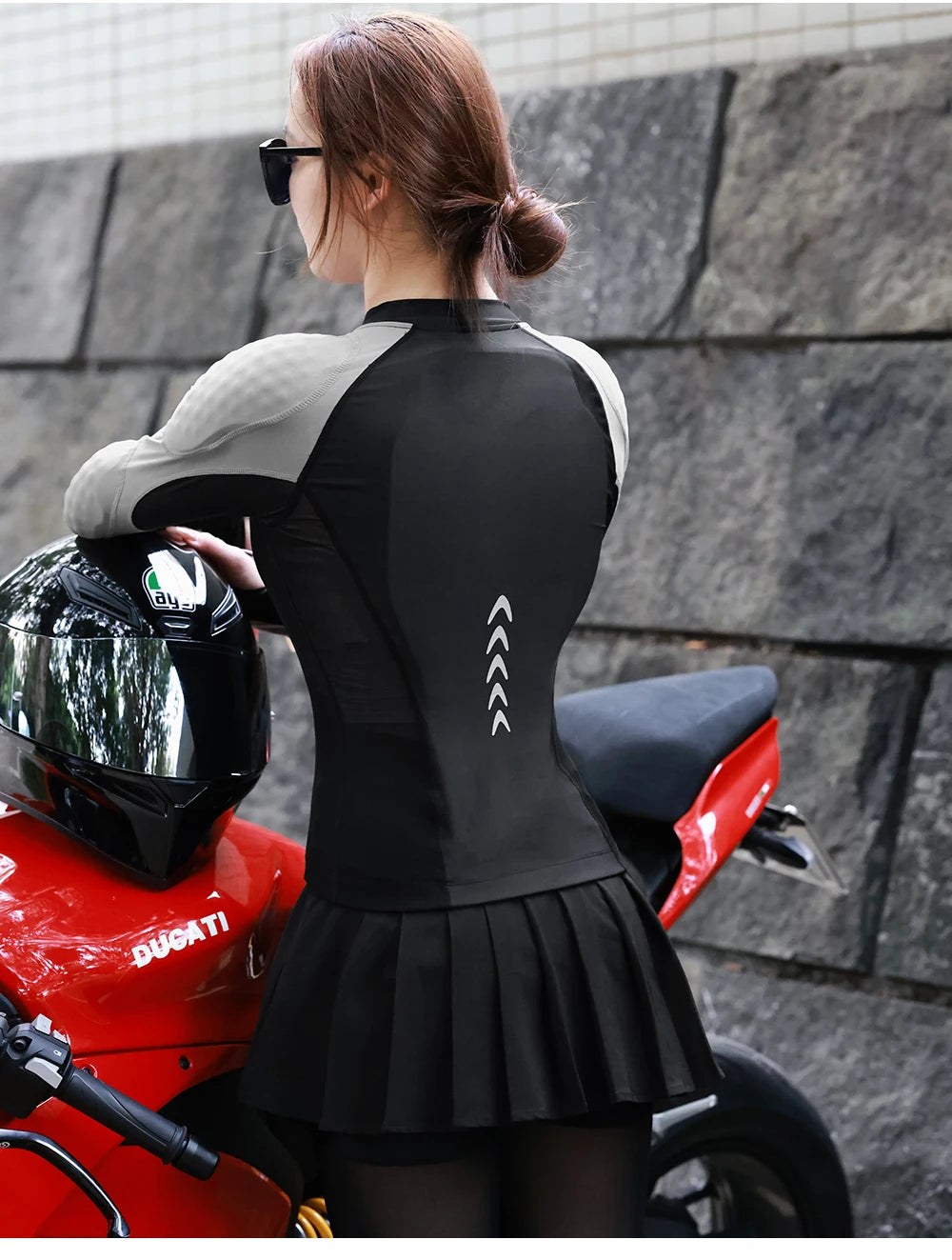 WOSAWE Women Motorcycle Jacket Downhill Motocross Motorbike Reflective Summer Biker Riding Clothing Apparel