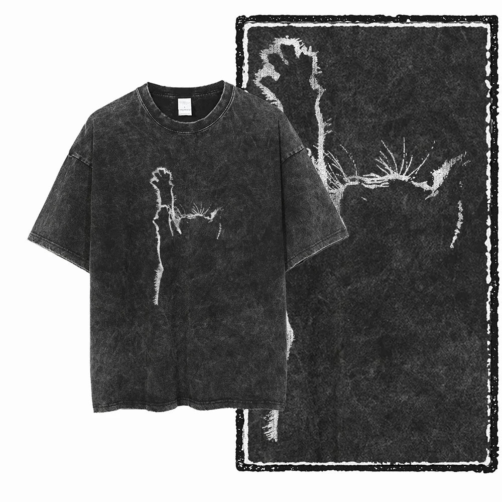 DB Cat Acid-Washed Graphic Tee