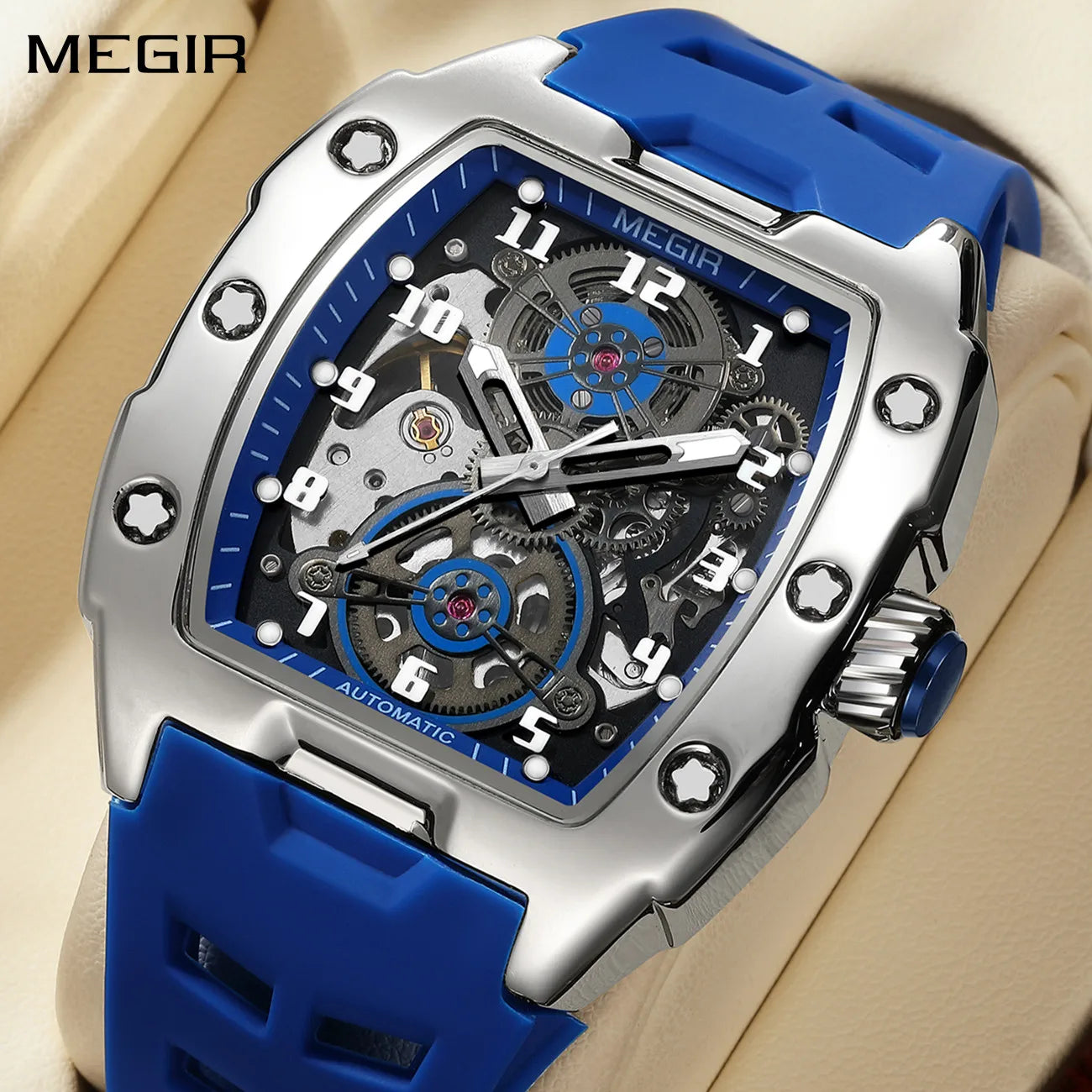 Luxury Automatic Skeleton Watch – Waterproof Silicone Sport Wristwatch