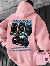 2026 Autumn/Winter New Style Street Casual Simple Fashion Comfortable 3D Motorcycle Pattern Printed Men's Hooded Sweatshirt