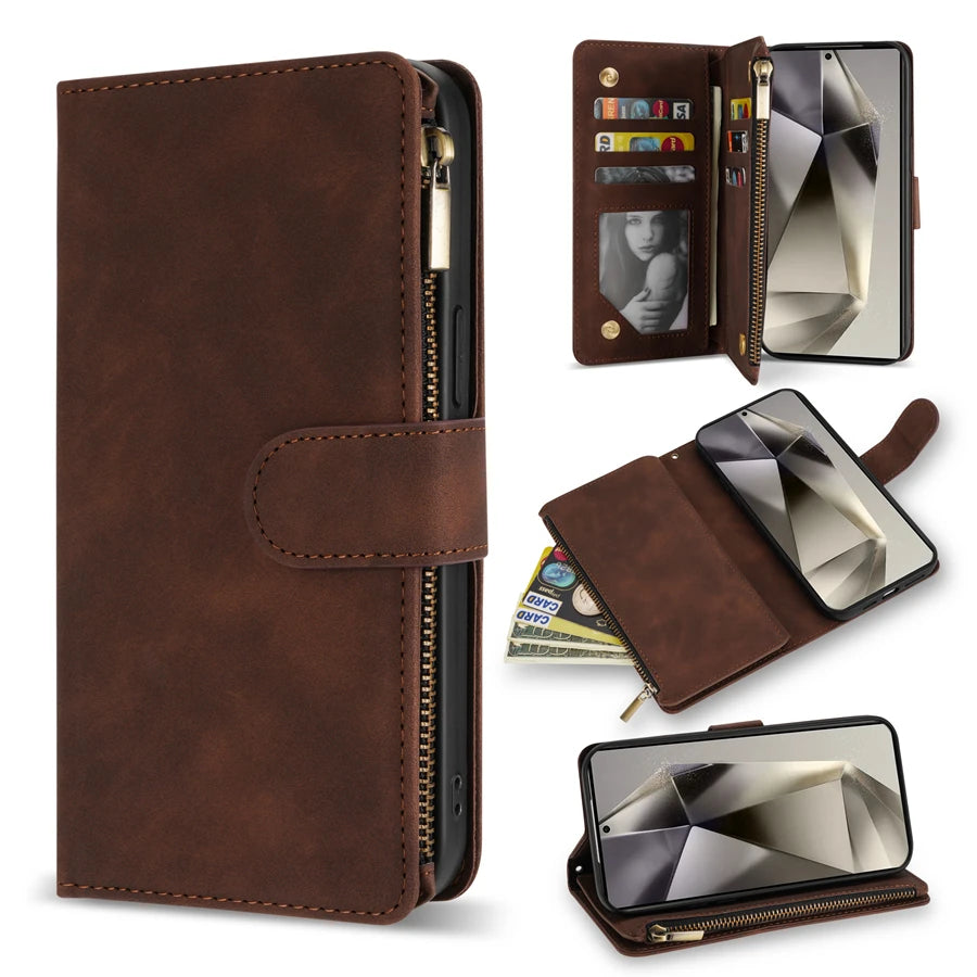 Samsung Galaxy Wallet Case with Strap & Stand