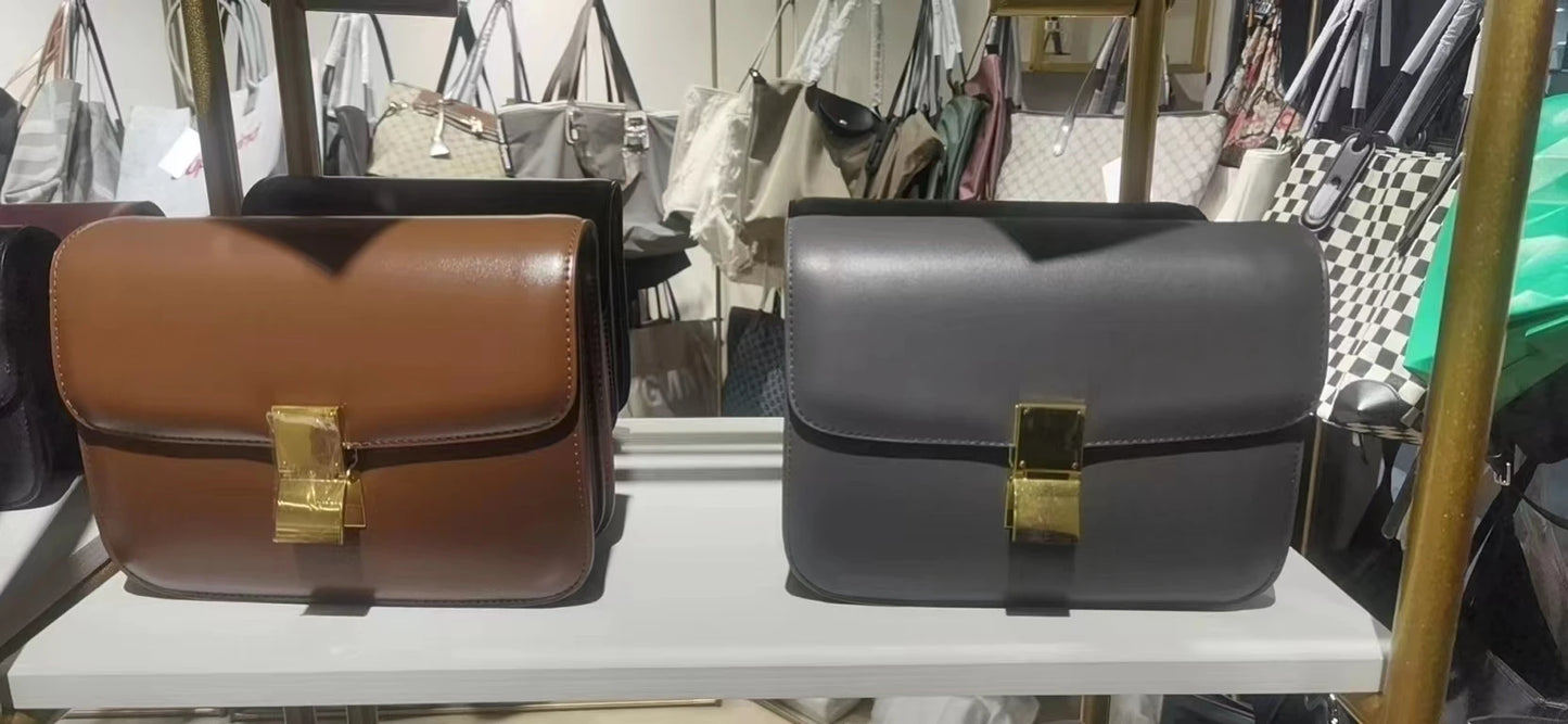 Women’s Genuine Leather Shoulder Bag 2025 Trend Brand Small Square Bags Luxury Designer Handbag Fashion Messenger BagsTofu Bags