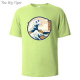 Unisex Color Painting Cotton Crew Neck T-Shirt