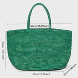 Fashionable Natural Rafia Grass Hand-woven Bag, Large Capacity, Lightweight, Versatile, Suitable for Daily Use, Women's Handbag