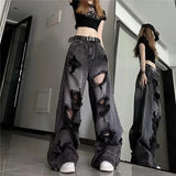 American Style Ripped Bell-Bottom Jeans
