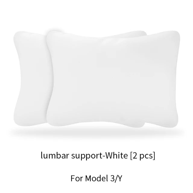 OULEX For Tesla Model 3 Y/Juniper Flocking/Leather Car Seat Neck Pillow Soft Memory Neck Pillow High-Quality Headrest Support