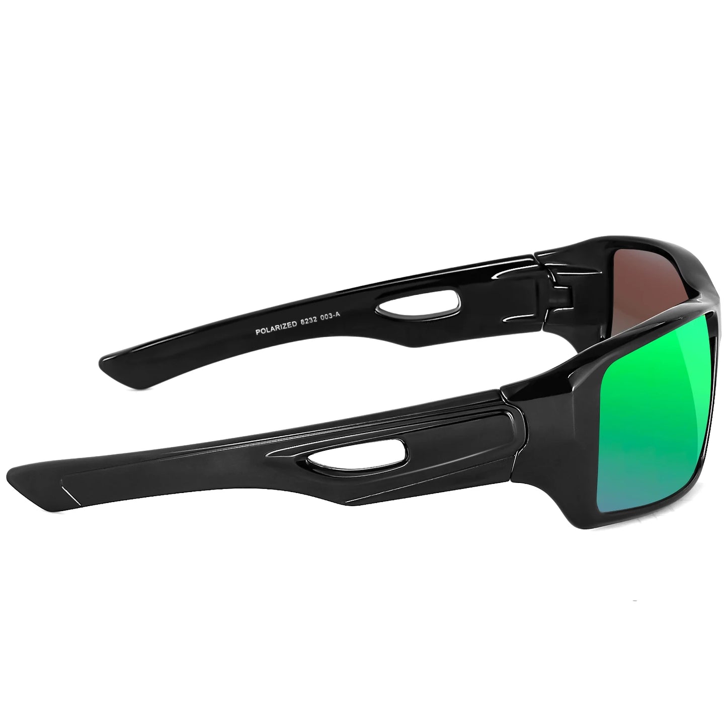 MAXJULI Polarized Sunglasses Wrap Around Sports Sunglasses for Big Wide Heads Men Women UV400 Sun Glasses 8232