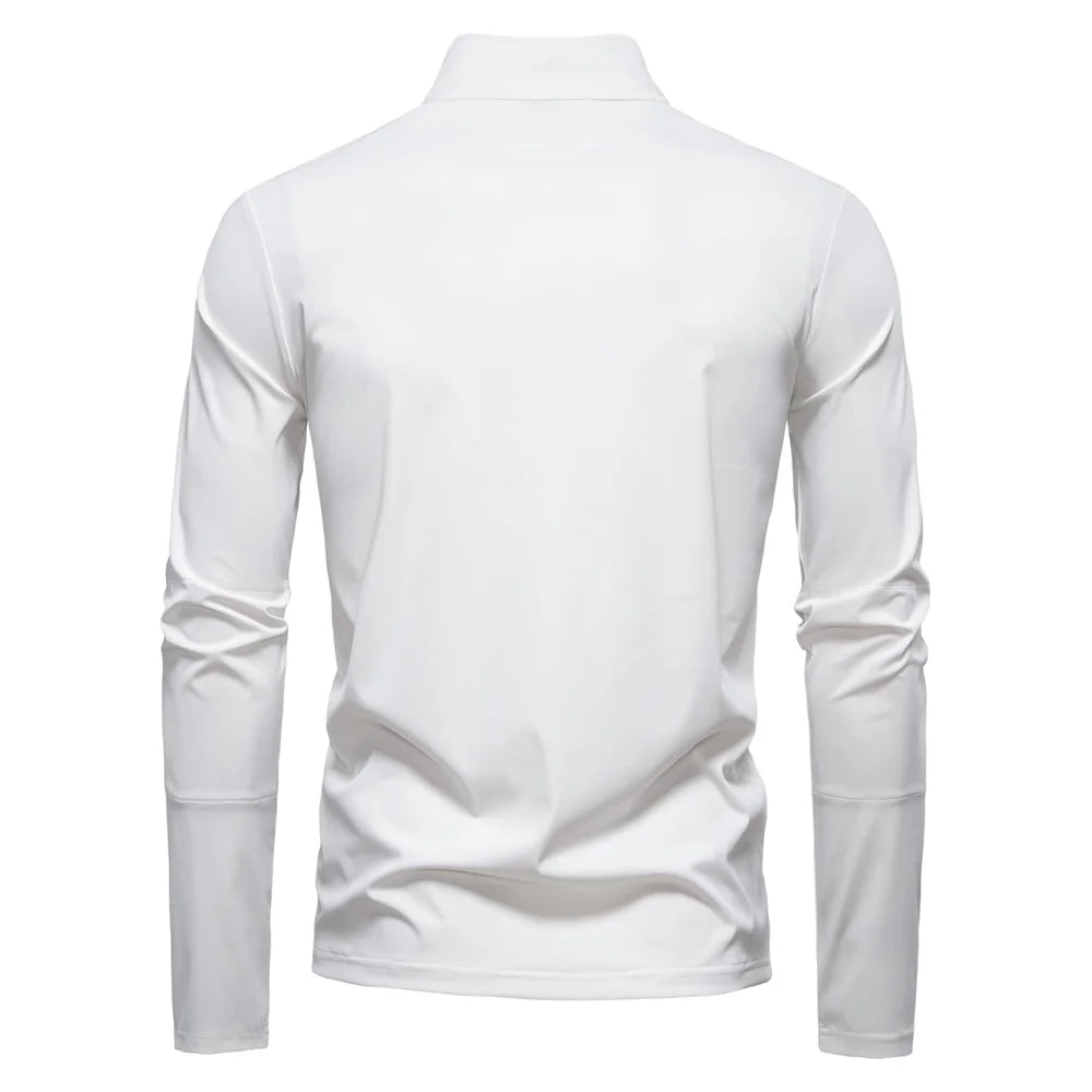 AIOPESON 2025 Men's Spring Lightweight Breathable UV Protection Sun Shirt for Outdoor Activities Male T Shirt