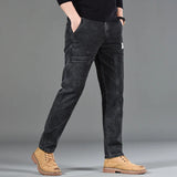 Men’s Fashion Print Straight-Cut Jeans