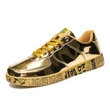 Men's Glitter Lace-Up Streetwear Sneakers