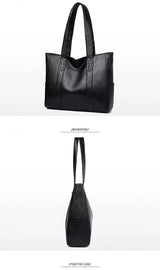 Vintage Vegan Leather Large Capacity Tote