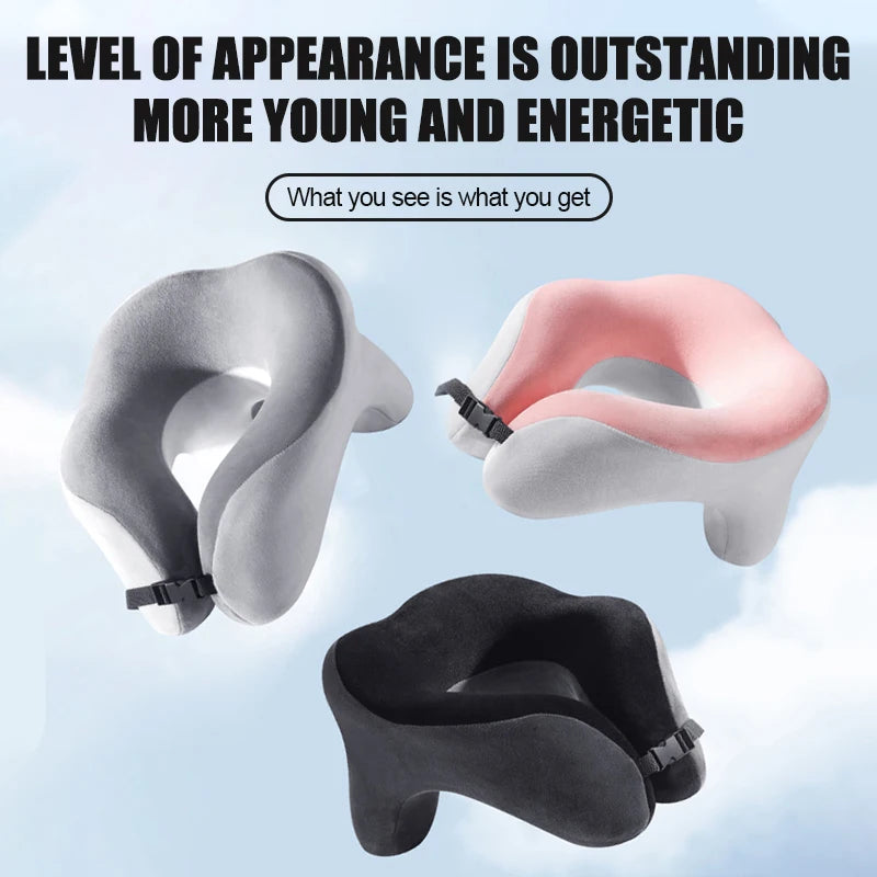 Memory Foam Travel Neck Pillow – Soft U-Shape Support