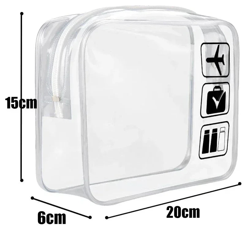 1/3pcs Transparent Zipper Makeup Bag Organizer Box Men Women Travel Clear Cosmetic Bag Waterproof Toiletry Wash Make Up Bags