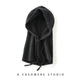 Women's Pure Cashmere Knit Beanie & Scarf Hat