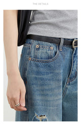 CHIC VEN Women Jeans Fashion Casual Loose High Waisted Wide Leg Denim Pants Streetwear Female Trousers Spring Autumn New 2026