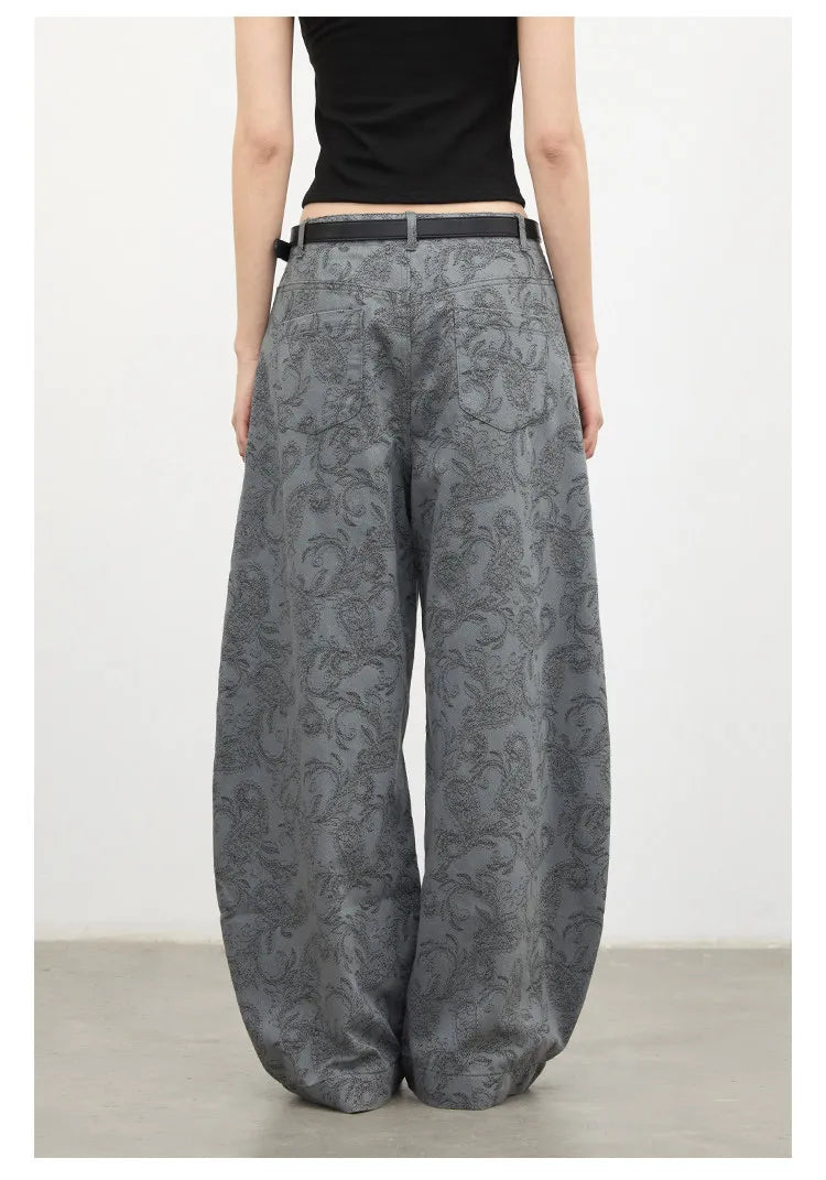 CHIC VEN New Women Jeans Loose Casual High Waist Wide Leg Denim Pants Paisley Female Trousers Spring Autumn 2026