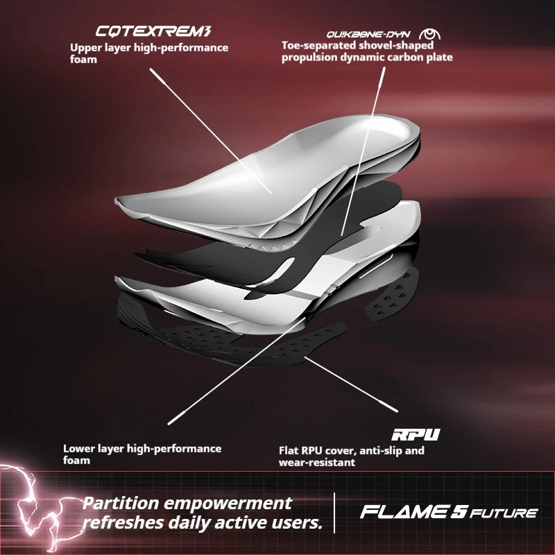 361 Degrees Flame 5 Future Running Shoes New Marathon Carbon Breathable Energy Return Durable Cushion Stable Sneakers 672612207