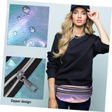 DX Holographic Fanny Pack Hologram Waist Bag Laser Beach Travel Banana Hip Bum Zip Waist Bags Women Belt Bag For Girls