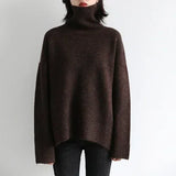 Women's Relaxed Mock Neck Knit Sweater