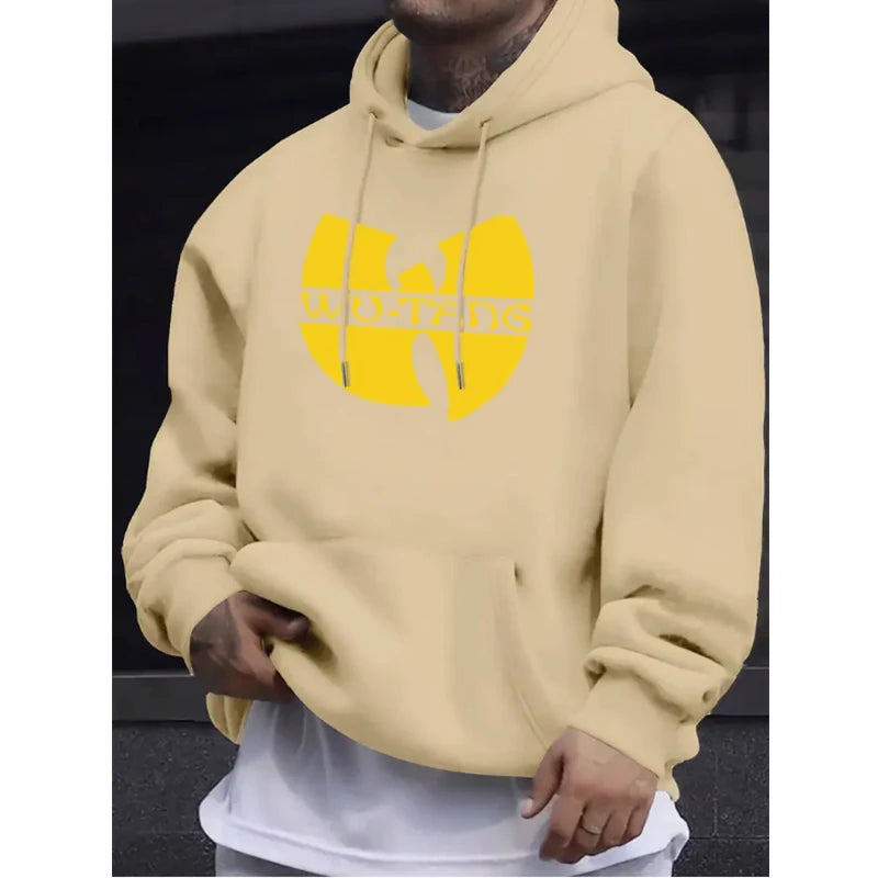 90s Hip Hop Print Fleece Pullover Hoodie