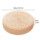 Handwoven Natural Straw Round Tatami Floor Cushion