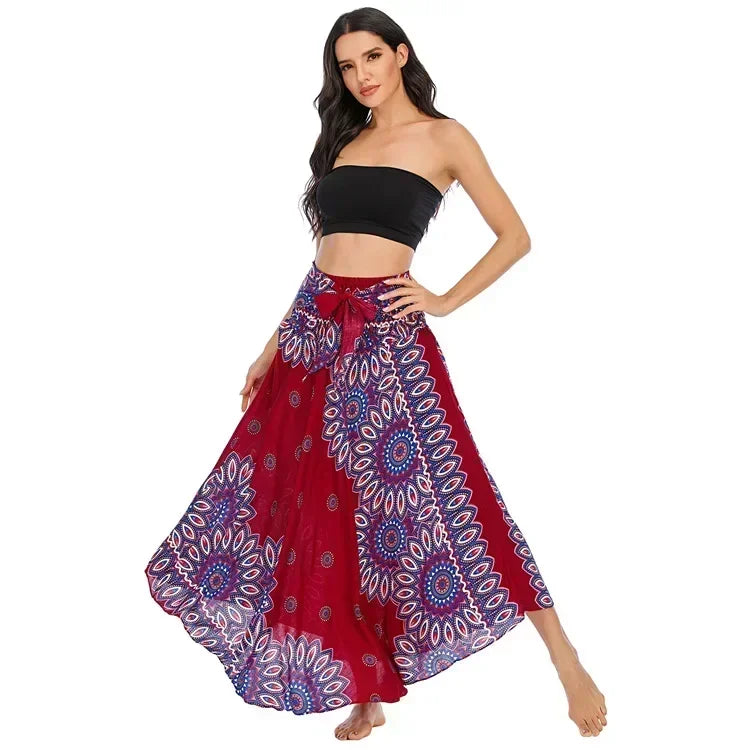 Boho Maxi Skirt – Flowy Ankle-Length Summer Skirt for Women