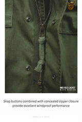 Maden Retro M65 Field Jacket – Men's Green Cotton Windbreaker