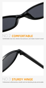 Vintage Small Frame Oval Sunglasses – Black Round Designer Style, Unisex Cool Eyewear for Men & Women, Fashion Circular UV Sun Glasses