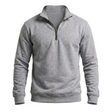 Mens Zip Up Streetwear Mock Neck Jumper Winter Warm Fleece Knit Top Long Sleeve Pullover Outdoor Work Jacket Coats Sweatshirts