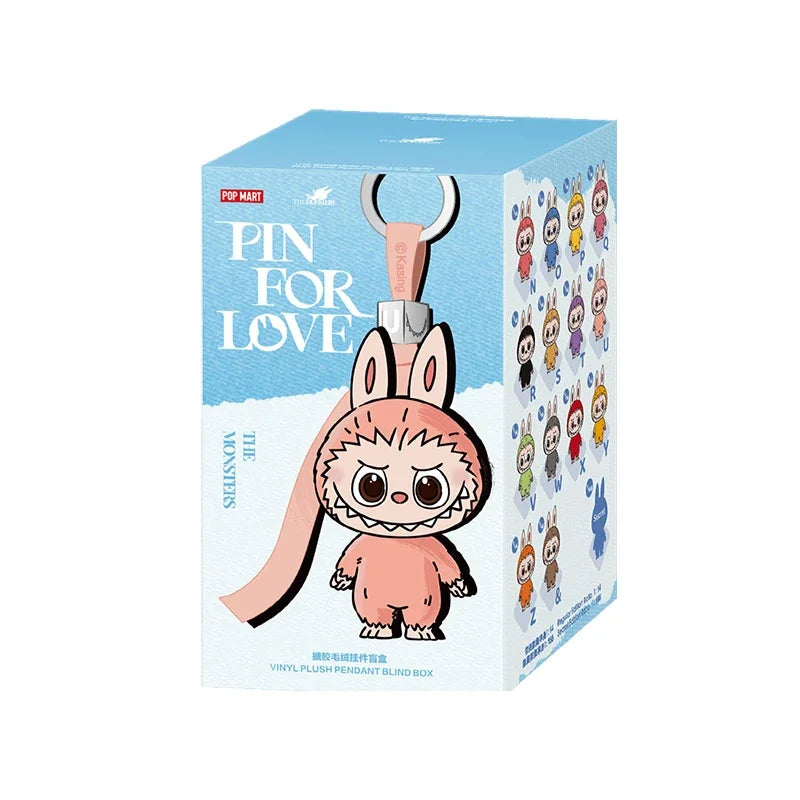 POP MART LABUBU THE MONSTERS PIN FOR LOVE Series Vinyl Plush Pendant Blind Box Toys Kawaii Anime Action Figure Surprise Mystery