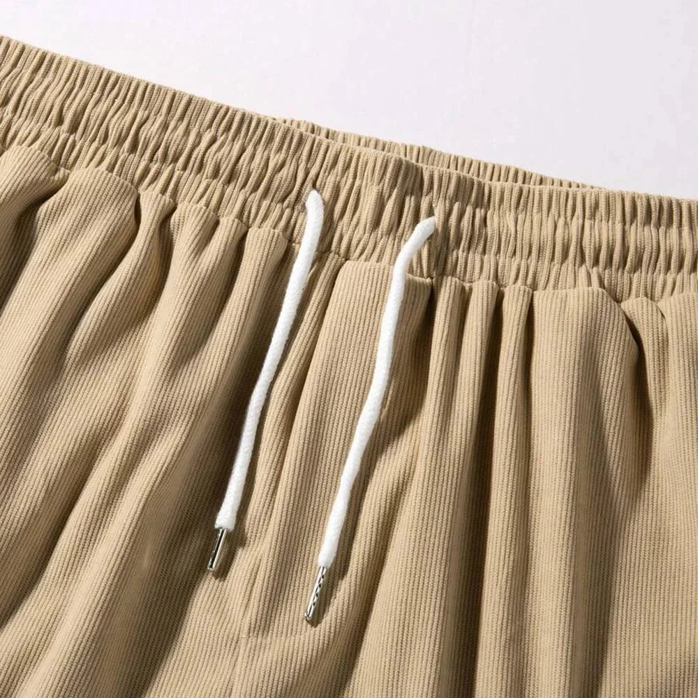 Men's Cotton Cargo Shorts with Elastic Waist
