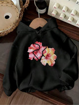 Vibrant Floral Round Neck Hoodie