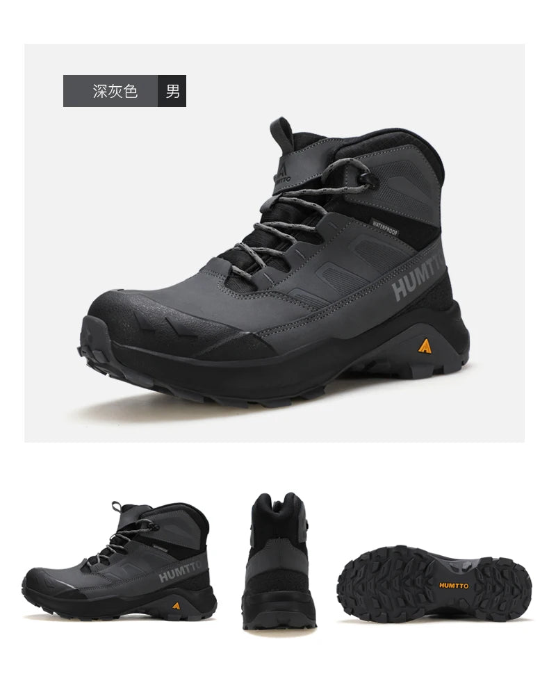HUMTTO hiking shoes Men Winter Men outdoor Waterproof Sneakers Casual walking shoes women Trainers ankle trekking hunting boots