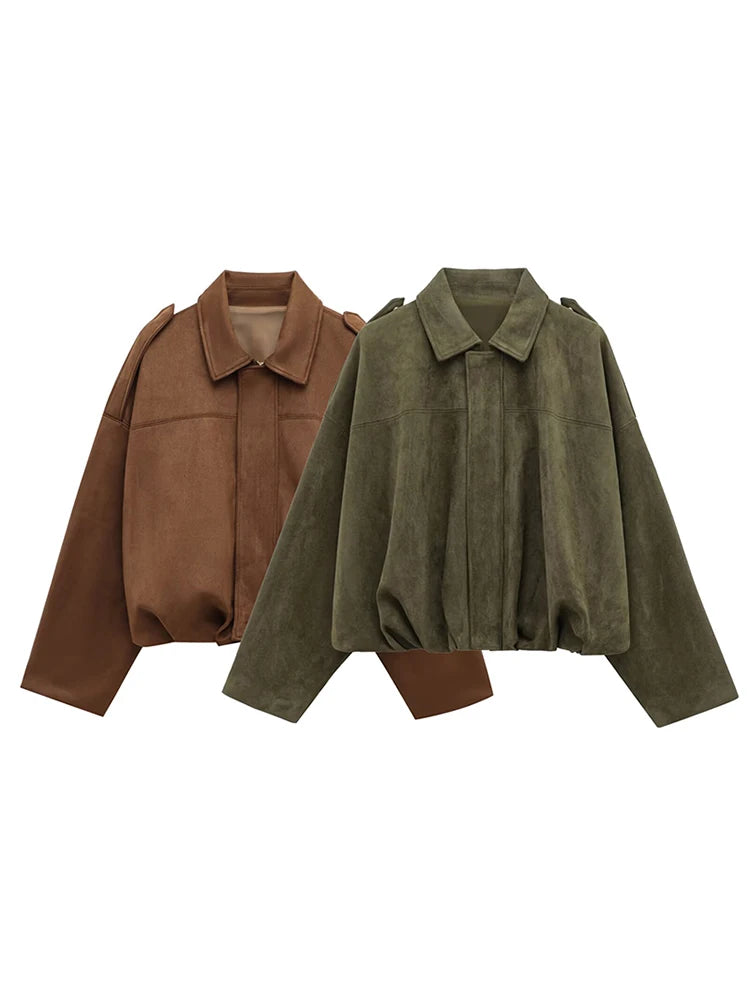 Women's Vintage Bomber Jacket – Effortless Chic